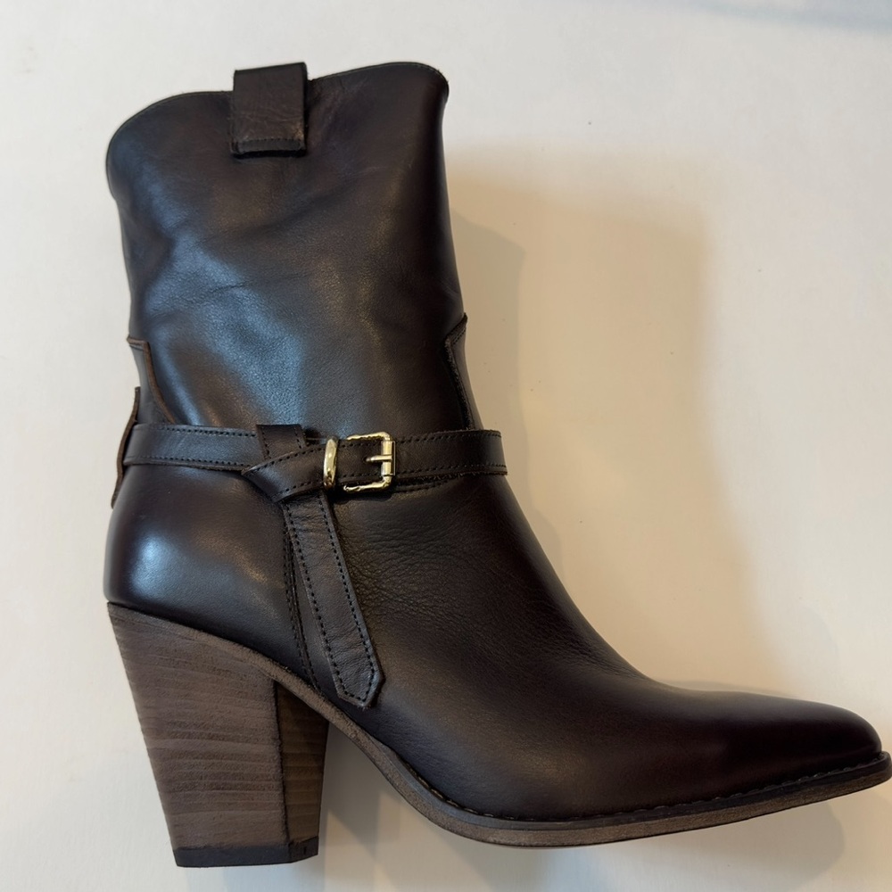 Steve Madden Hardy Brown Leather Boots - Picture 2 of 9